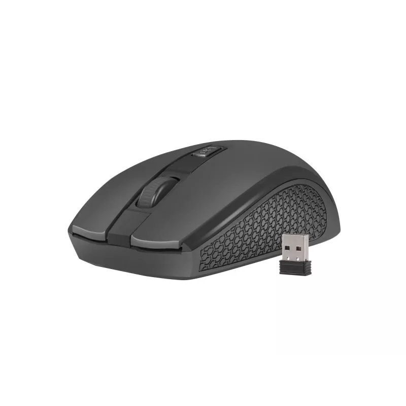 Ratón óptico inalámbrico NATEC Jay 2 RF — 2,4 GHz, 1600 DPI, ambidiestro, 4 botones, negro