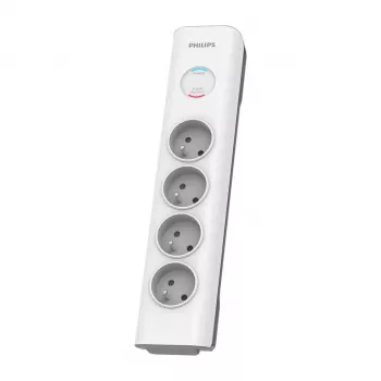 Protector contra sobretensiones Philips SPN7040WA/60 4 tomas AC 600 J 2 m Blanco