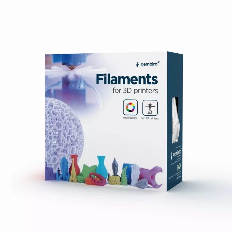 Filamento ABS GEMBIRD Verde fluorescente, 1,75 mm, 1 kg