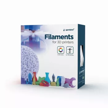 Filamento ABS GEMBIRD - Plata - 1,75 mm - 1 kg