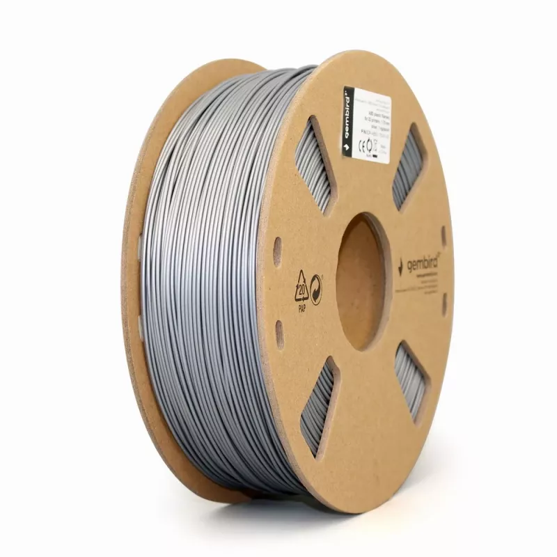 Filamento ABS GEMBIRD - Plata - 1,75 mm - 1 kg
