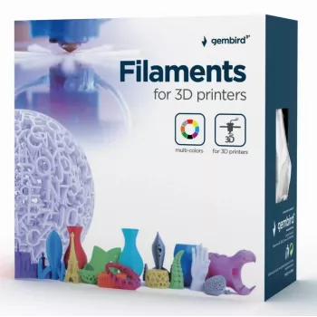 Filamento PLA-PLUS GEMBIRD, blanco, 1,75 mm, 1 kg