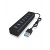 ICY BOX IB-HUB1700-U3 USB 3.2 Gen 1 (3.1 Gen 1) Type-A 5000 Mbit/s Negro