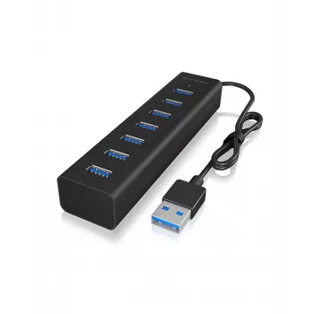 ICY BOX IB-HUB1700-U3 USB 3.2 Gen 1 (3.1 Gen 1) Type-A 5000 Mbit/s Negro