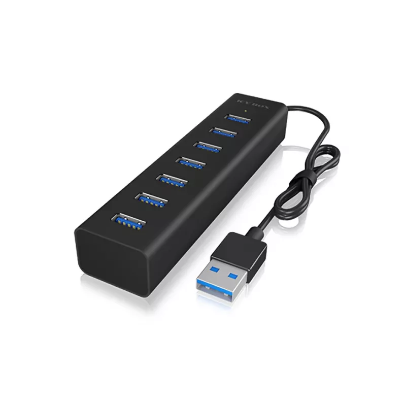 ICY BOX IB-HUB1700-U3 USB 3.2 Gen 1 (3.1 Gen 1) Type-A 5000 Mbit/s Negro