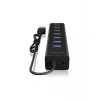 ICY BOX IB-HUB1700-U3 USB 3.2 Gen 1 (3.1 Gen 1) Type-A 5000 Mbit/s Negro