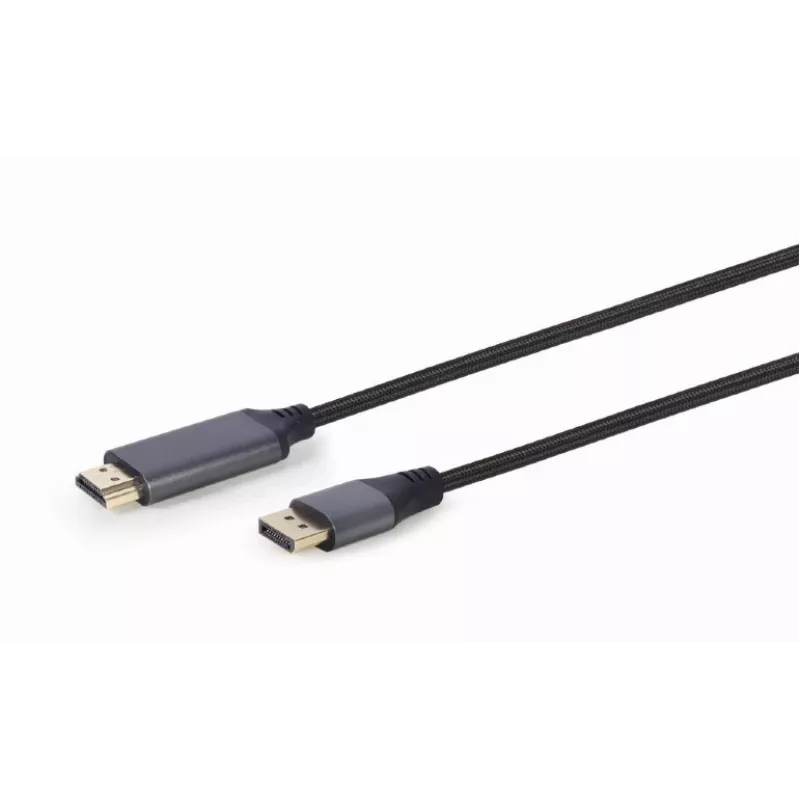 Adaptador de cable de vídeo Gembird CC-DP-HDMI-4K-6 — DisplayPort a HDMI Type-A, 1,8 m, 4K, negro