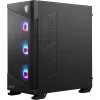 MSI MPG VELOX 100R caja de PC Mid Tower, E-ATX, cristal templado, 4 ventiladores ARGB de 120 mm, 2x USB 3.0 + 1x USB-C, 2x 3,5″ + 2x 2,5″ bahías, negra