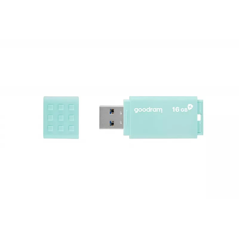 Memoria USB GOODRAM UME3 CARE 16 GB USB Type-A 3.2 Gen 1 (lectura 60 MB/s, escritura 20 MB/s) turquesa