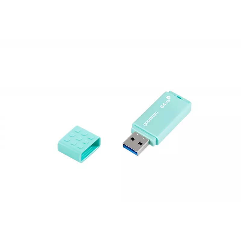 Memoria USB GOODRAM 64 GB USB Type-A 3.2 Gen 1 UME3, turquesa, lectura 60 MB/s, escritura 20 MB/s