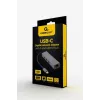 Adaptador de acoplamiento Gembird A-CMU3-LAN-01 — USB-C 3.2 Gen 1, 1× Gigabit-LAN, 3× USB-A, carcasa de metal, gris