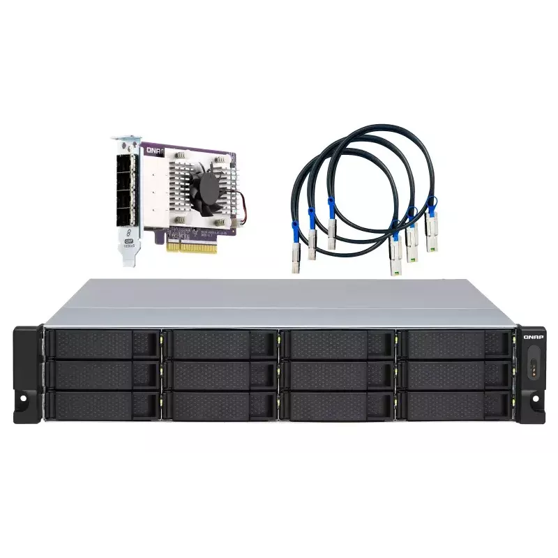 QNAP - TL-R1200S-RP - array de discos - 12 bahías (SATA-600) SATA 6Gb/s (externo) montaje en rack 2U