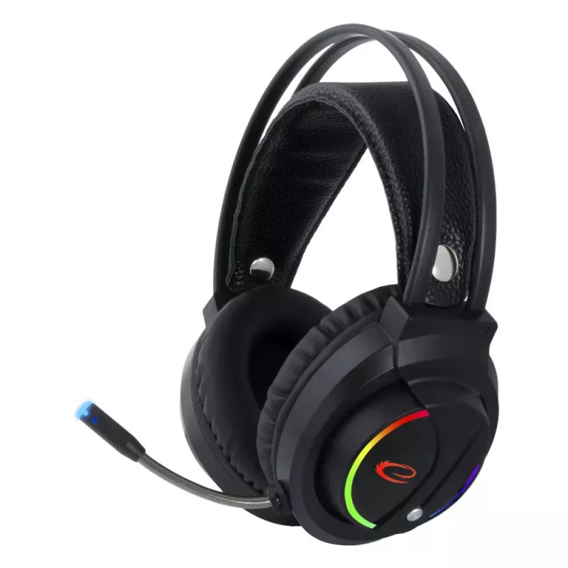 Esperanza EGH470 Nightshade auriculares gaming con cable y micrófono, retroiluminación RGB, control de volumen, 32 Ω, negros