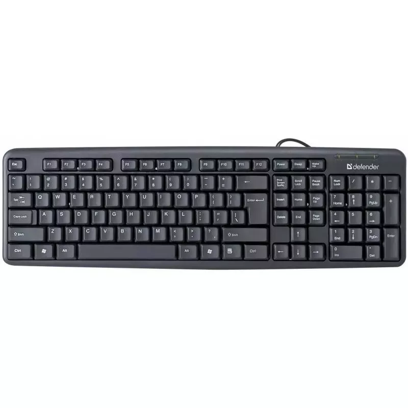 Teclado USB con cable DEFENDER HB-520 – diseño compacto, conexión USB