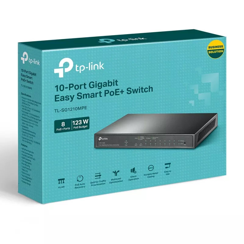 Switch gestionado TP-Link TL-SG1210MPE 10 puertos Gigabit con 8 puertos PoE+