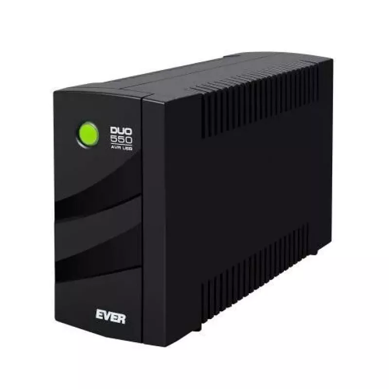 Sistema de alimentación ininterrumpida EVER DUO 550 PL AVR USB 550 VA, 0,55 kVA / 330 W, line-interactive, 3 salidas C13, batería 12V 5Ah