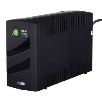 Sistema de alimentación ininterrumpida EVER DUO 550 PL AVR USB 550 VA, 0,55 kVA / 330 W, line-interactive, 3 salidas C13, batería 12V 5Ah