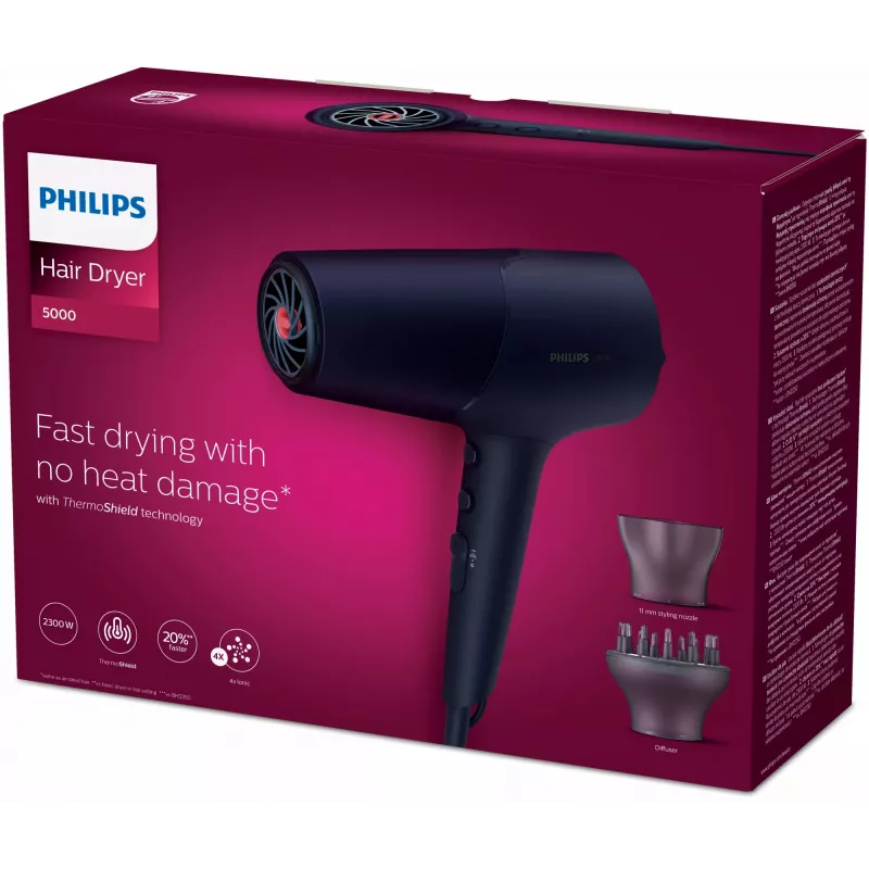 Philips serie 5000 BHD510/00 secador de pelo, 2300 W, iónico, difusor