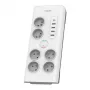 Protector contra sobretensiones Philips SPN7060WA/60 blanco 6 tomas AC 2 m