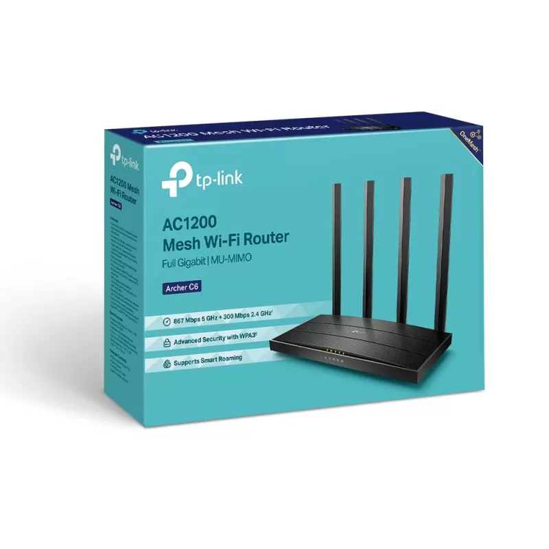 Router Wi-Fi TP-Link Archer C6 Fast Ethernet dual band (2,4 GHz / 5 GHz) blanco