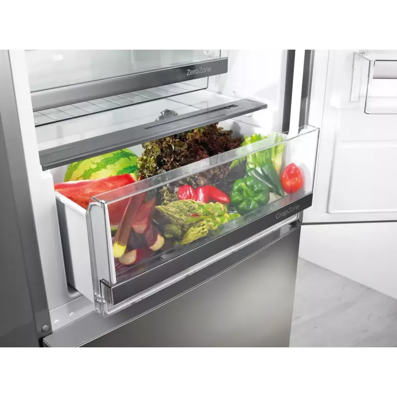 Frigorífico combi independiente Gorenje NRK6192AS4, 304 L (frigorífico 207 L / congelador 97 L), No Frost, gris