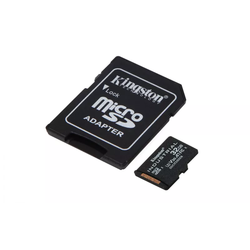 Tarjeta microSDHC Kingston Technology 32GB Industrial C10 A1 pSLC + adaptador SD