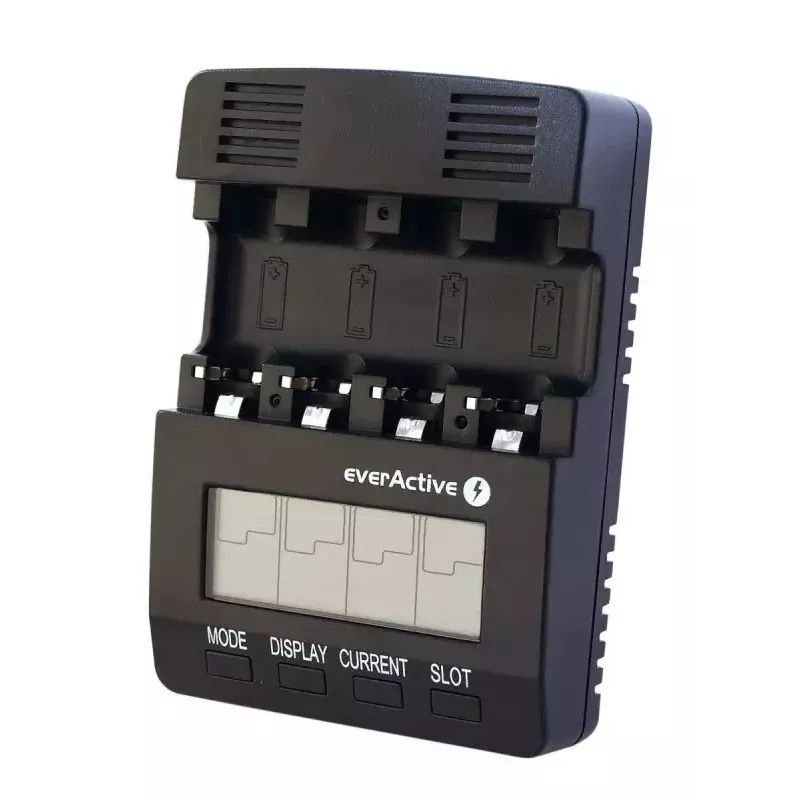 everActive NC-3000 cargador de baterías con procesador para AA/AAA/C/D