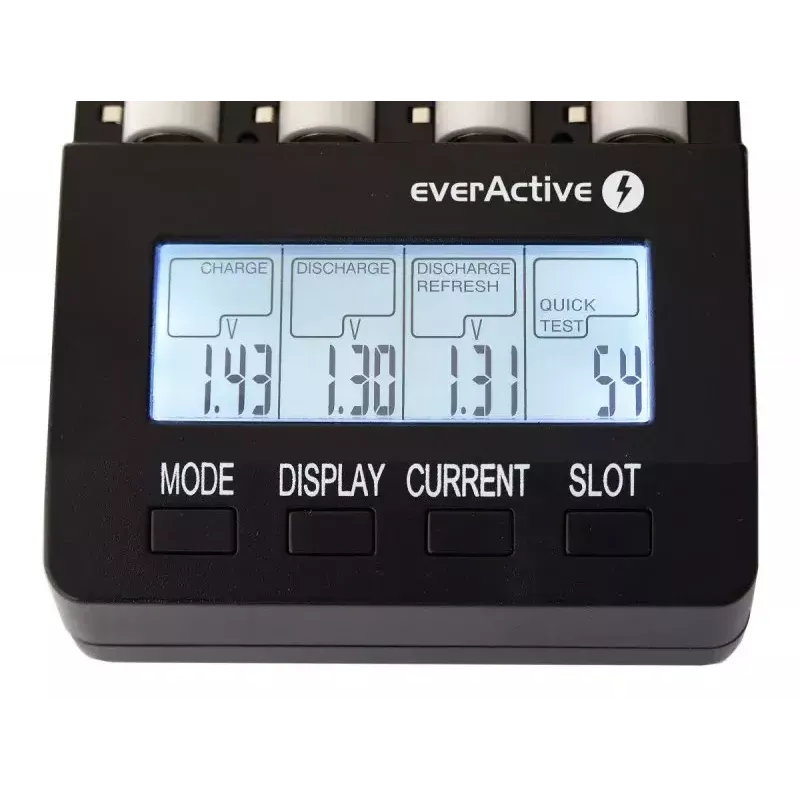 everActive NC-3000 cargador de baterías con procesador para AA/AAA/C/D