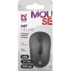 Ratón óptico inalámbrico DEFENDER HIT MM-495 RF, ambidiestro, 1600 DPI, receptor USB RF, negro