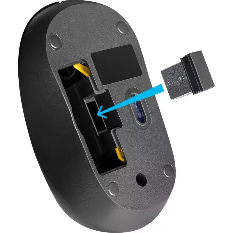 Ratón óptico inalámbrico DEFENDER HIT MM-495 RF, ambidiestro, 1600 DPI, receptor USB RF, negro