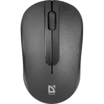 Ratón óptico inalámbrico DEFENDER HIT MM-495 RF, ambidiestro, 1600 DPI, receptor USB RF, negro