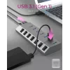 ICY BOX IB-HUB1701-C3 USB 3.2 Gen 1 (3.1 Gen 1) Type-B 5000 Mbit/s antracita