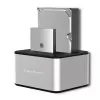 Docking station QOLTEC 5316 para 2x HDD/SSD de 2,5/3,5 pulgadas, SATA, USB 3.0 (5 Gb/s), carcasa de aluminio