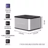 Docking station QOLTEC 5316 para 2x HDD/SSD de 2,5/3,5 pulgadas, SATA, USB 3.0 (5 Gb/s), carcasa de aluminio