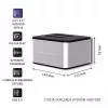 Docking station QOLTEC 5316 para 2x HDD/SSD de 2,5/3,5 pulgadas, SATA, USB 3.0 (5 Gb/s), carcasa de aluminio