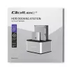 Docking station QOLTEC 5316 para 2x HDD/SSD de 2,5/3,5 pulgadas, SATA, USB 3.0 (5 Gb/s), carcasa de aluminio