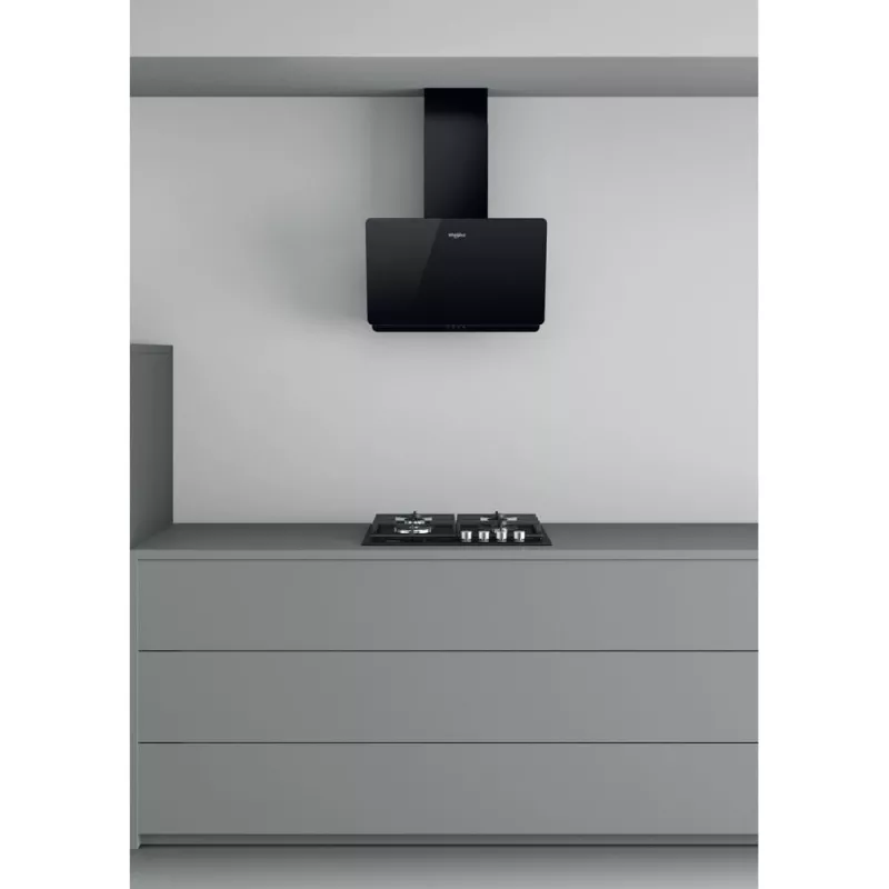 Campana extractora Whirlpool AKR 65F LM K de pared negra 375 m³/h
