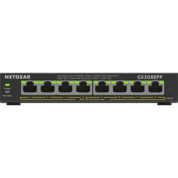 Switch NETGEAR 8 puertos Gigabit Ethernet PoE+ (GS308EPP)