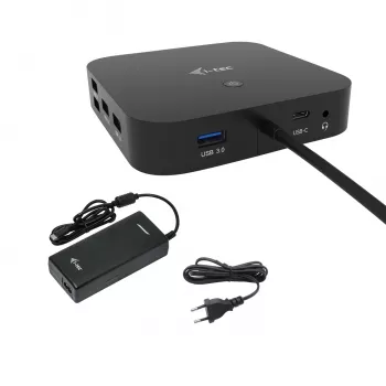 Docking station i-tec USB-C HDMI DP con Power Delivery 100 W + cargador universal 100 W