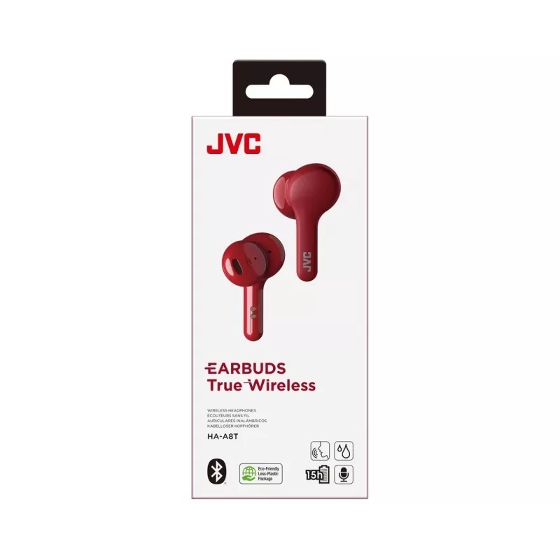 JVC HA-A8T-R Auriculares True Wireless Stereo (TWS) In-Ear Música Bluetooth rojo