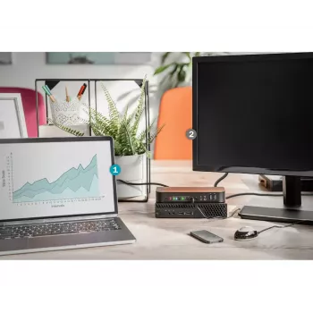 Switch KVM DIGITUS, 2x1 DP, salida DP/HDMI, USB 4Kx2K@60Hz