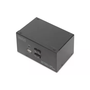 Switch KVM DIGITUS, 2 puertos, doble pantalla, 4K, HDMI