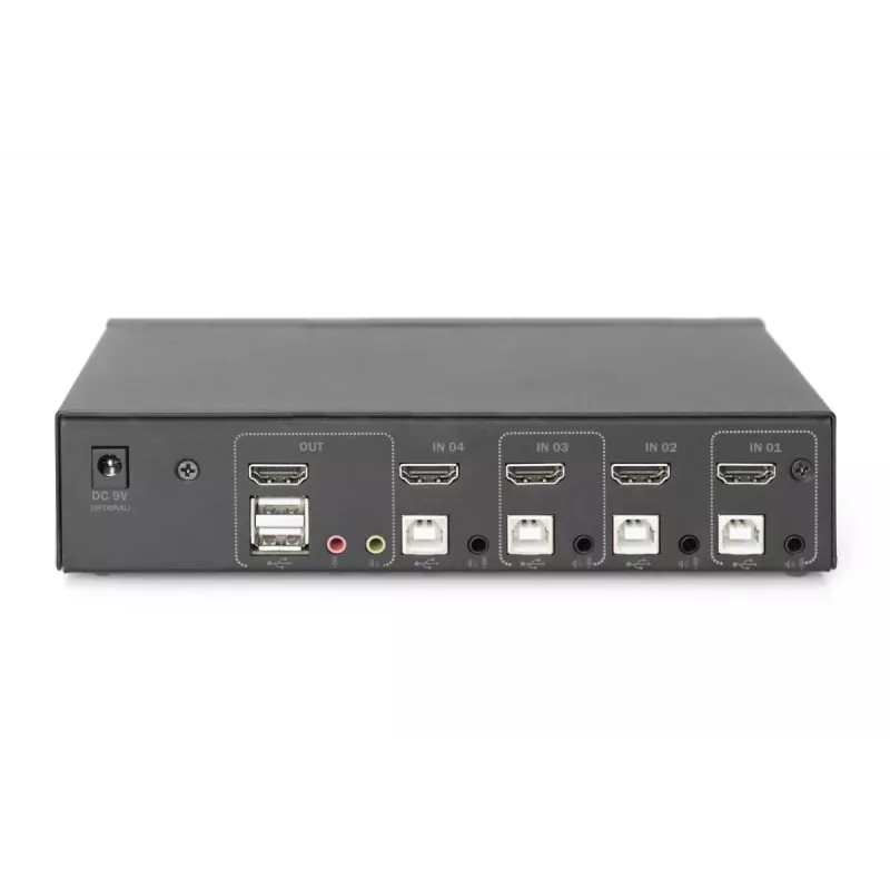 Switch KVM Digitus 4 puertos pantalla única 4K HDMI