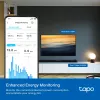 TP-Link Tapo Enchufe inteligente mini Wi-Fi, monitorización de energía, interior, blanco, hogar, oficina, estado, Android, iOS, inalámbrico