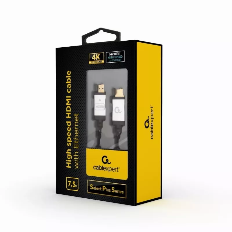 Cable HDMI de alta velocidad con Ethernet GEMBIRD - serie Select Plus, 7,5 m