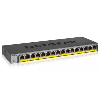 NETGEAR GS116LP no gestionado Gigabit Ethernet (10/100/1000) Power over Ethernet (PoE) negro