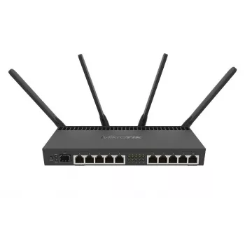 MIKROTIK router inalámbrico - Rb4011igs+5hacq2hnd-in Gigabit Ethernet dual-band (2.4 GHz / 5 GHz) negro