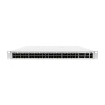 Switch L3 gestionado MikroTik CRS354-48P-4S+2Q+RM — 48× Gigabit RJ-45, 4× SFP+, 2× QSFP+, 48 puertos PoE
