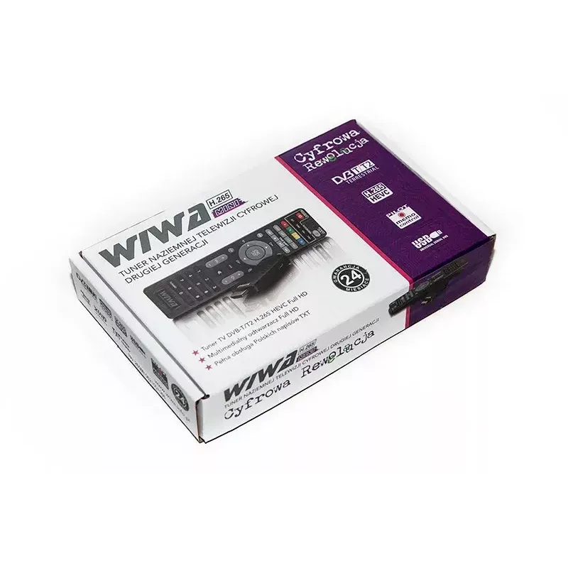 WIWA H.265 MINI receptor DVB-T/DVB-T2, H.265/HEVC, Full HD 1080p, HDMI, mini USB, PVR, negro
