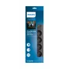 Philips SPN7080BA/60 protector contra sobretensiones negro 8 salidas AC 2 m